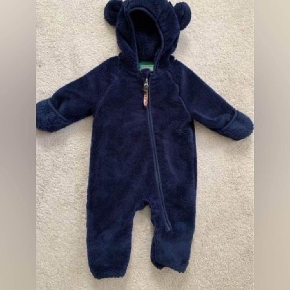 L.L. Bean Hi Pile Baby Fleece Bunting (like new!)